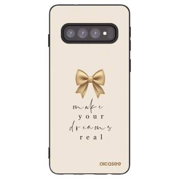 Picasee silikónový čierny obal pre Samsung Galaxy S10 G973 - Golden Dream
