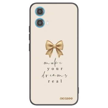 Picasee silikónový čierny obal pre Motorola Moto G34 5G - Golden Dream