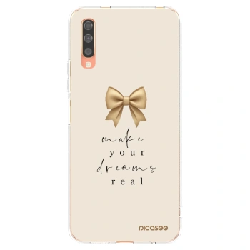 Picasee silikónový prehľadný obal pre Samsung Galaxy A70 A705F - Golden Dream