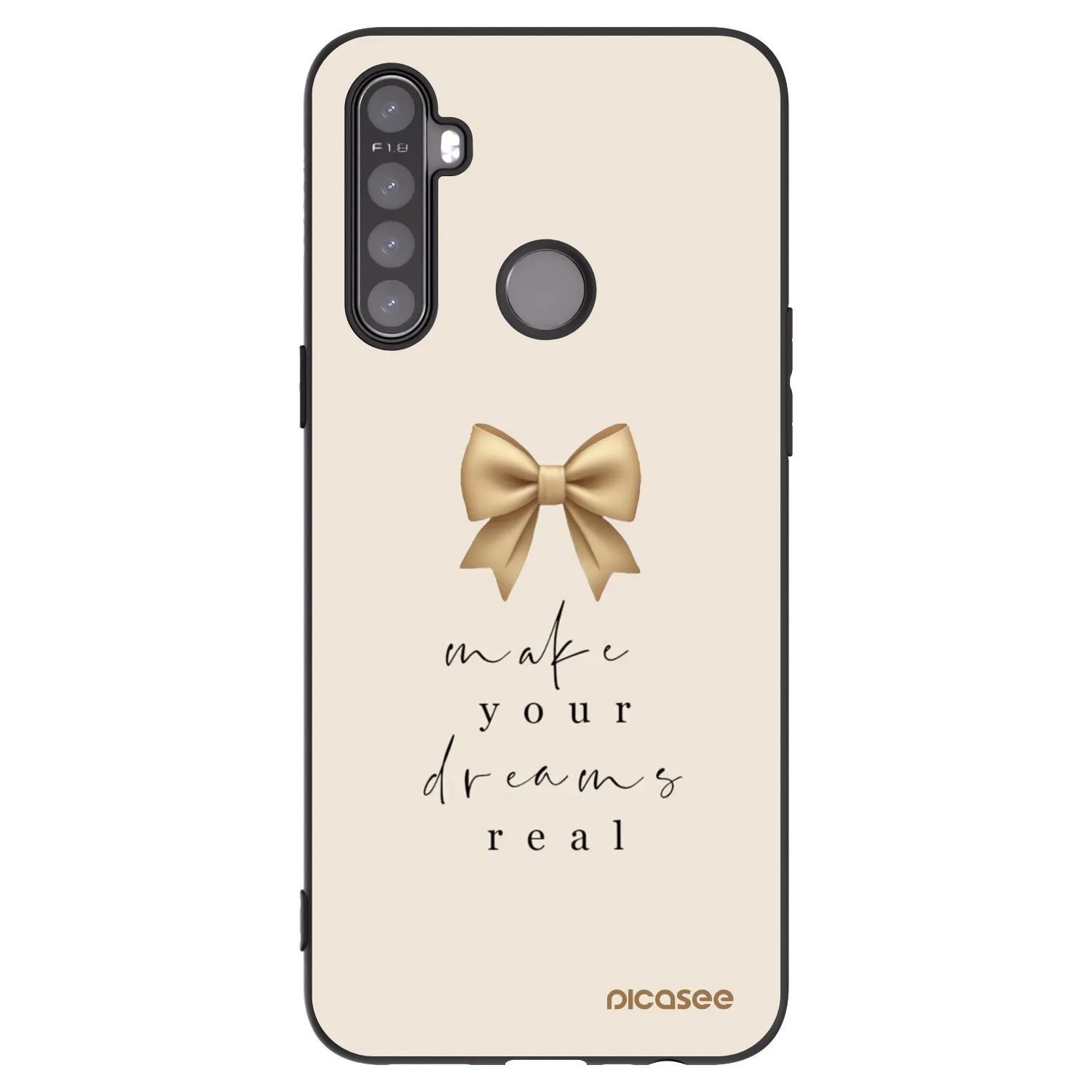 Picasee silikónový čierny obal pre Realme 6i - Golden Dream
