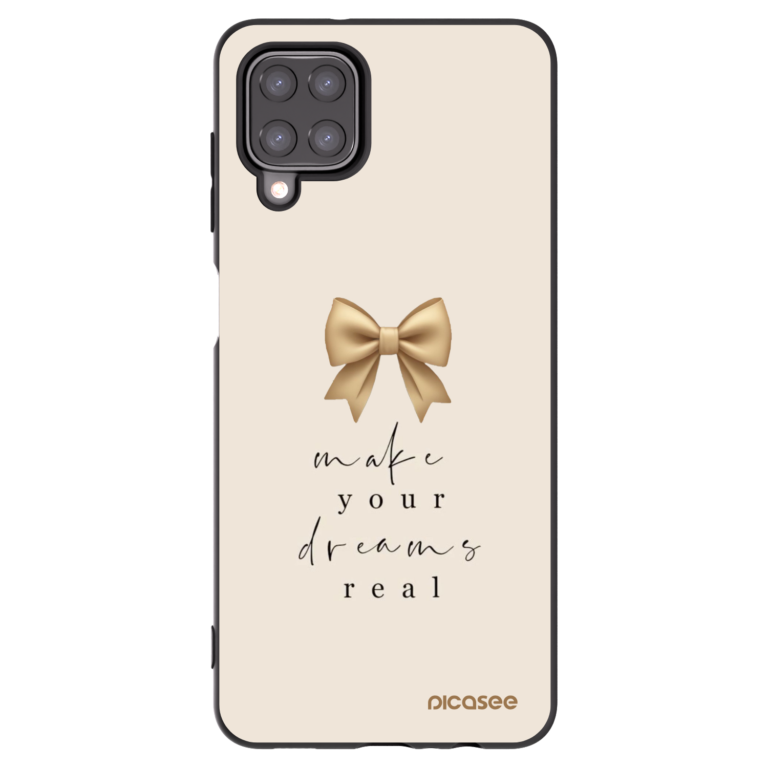 Picasee silikónový čierny obal pre Samsung Galaxy A12 A125F - Golden Dream