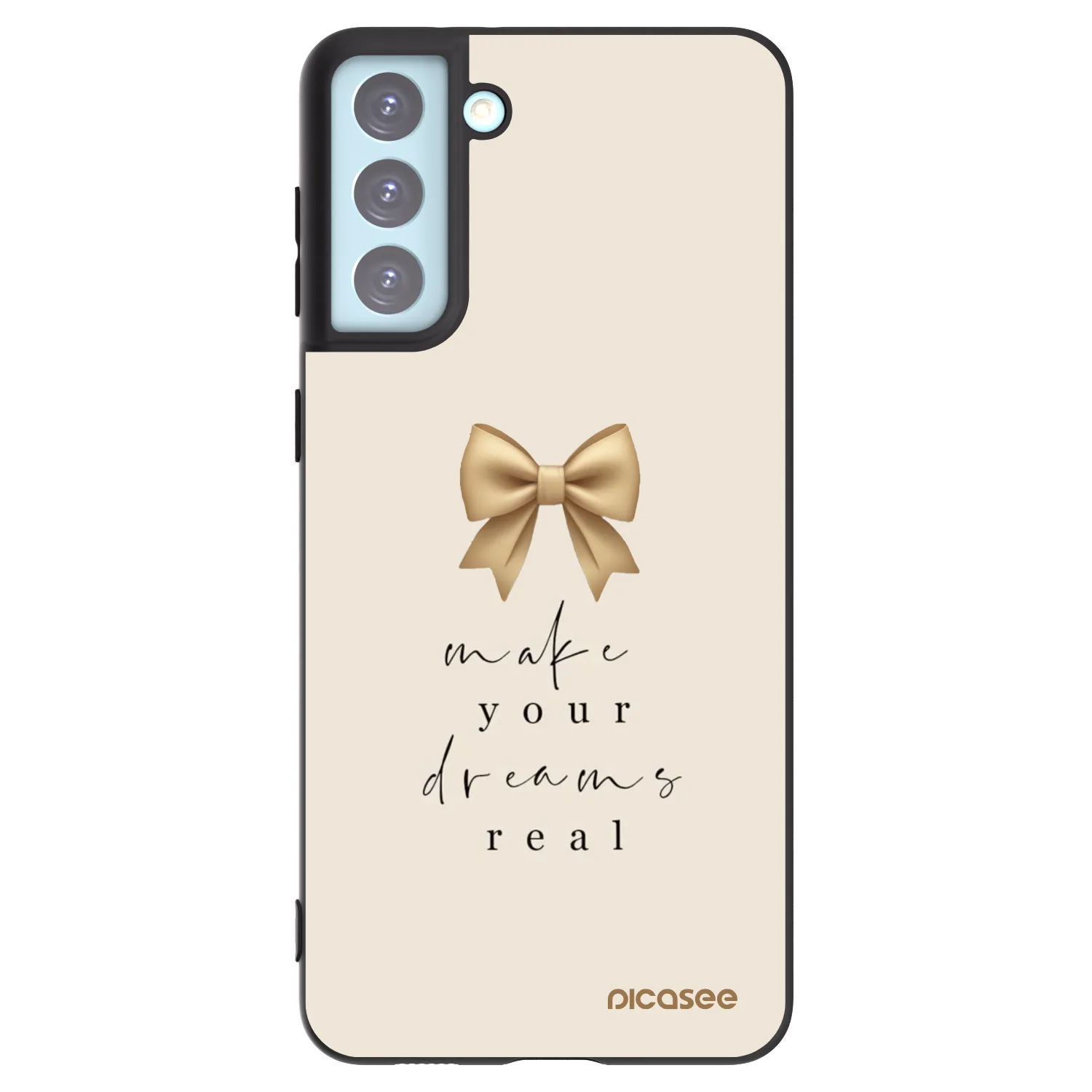 Picasee silikónový čierny obal pre Samsung Galaxy S21+ 5G G996F - Golden Dream