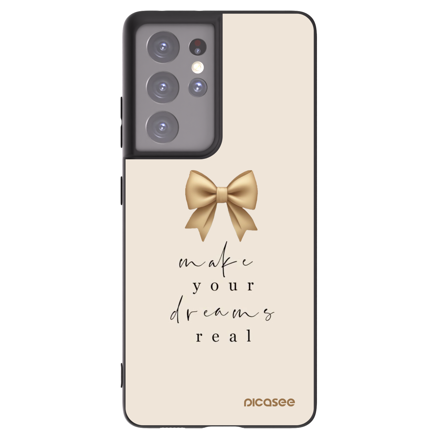 Picasee silikónový čierny obal pre Samsung Galaxy S21 Ultra 5G G998B - Golden Dream