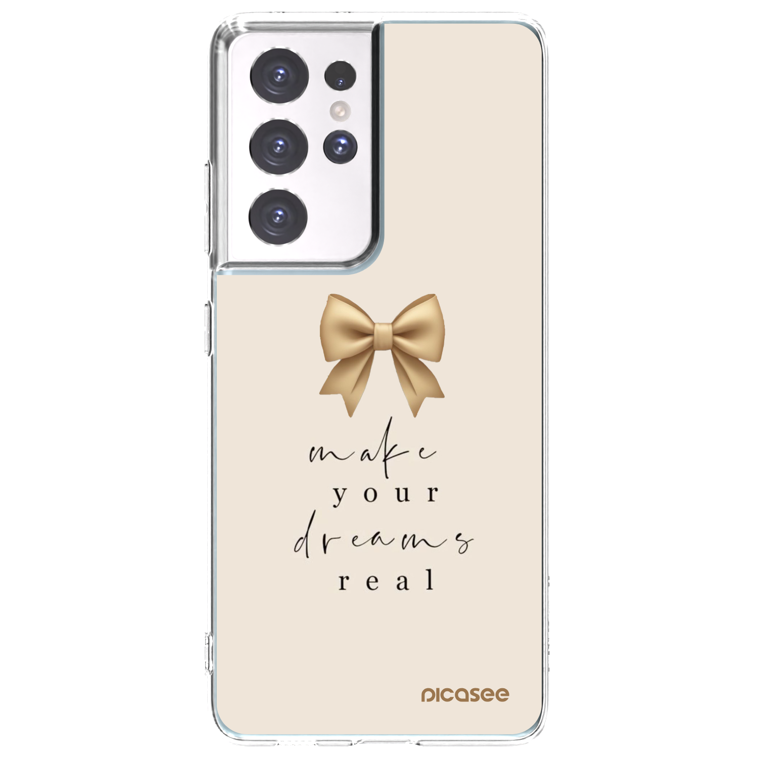 Picasee silikónový prehľadný obal pre Samsung Galaxy S21 Ultra 5G G998B - Golden Dream