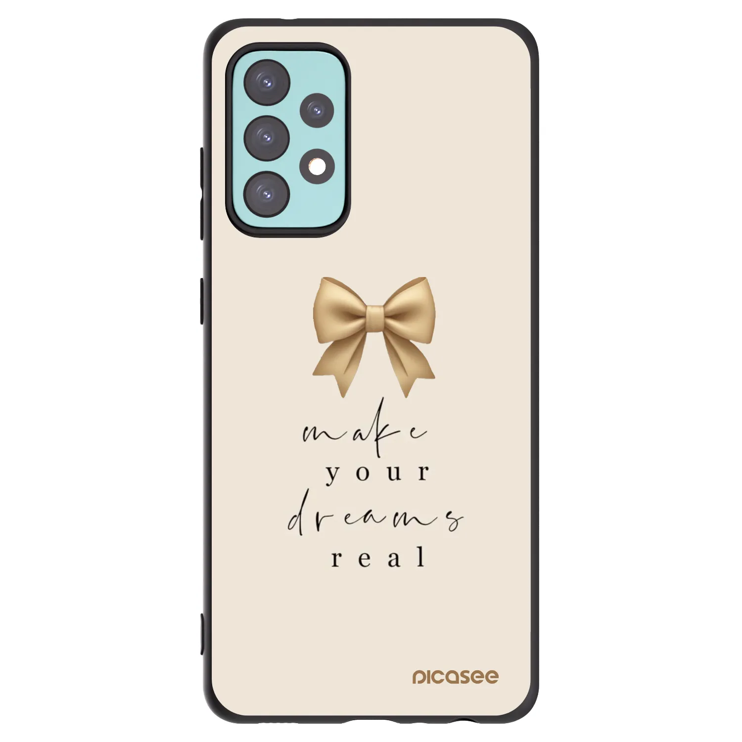 Picasee silikónový čierny obal pre Samsung Galaxy A72 A725F - Golden Dream