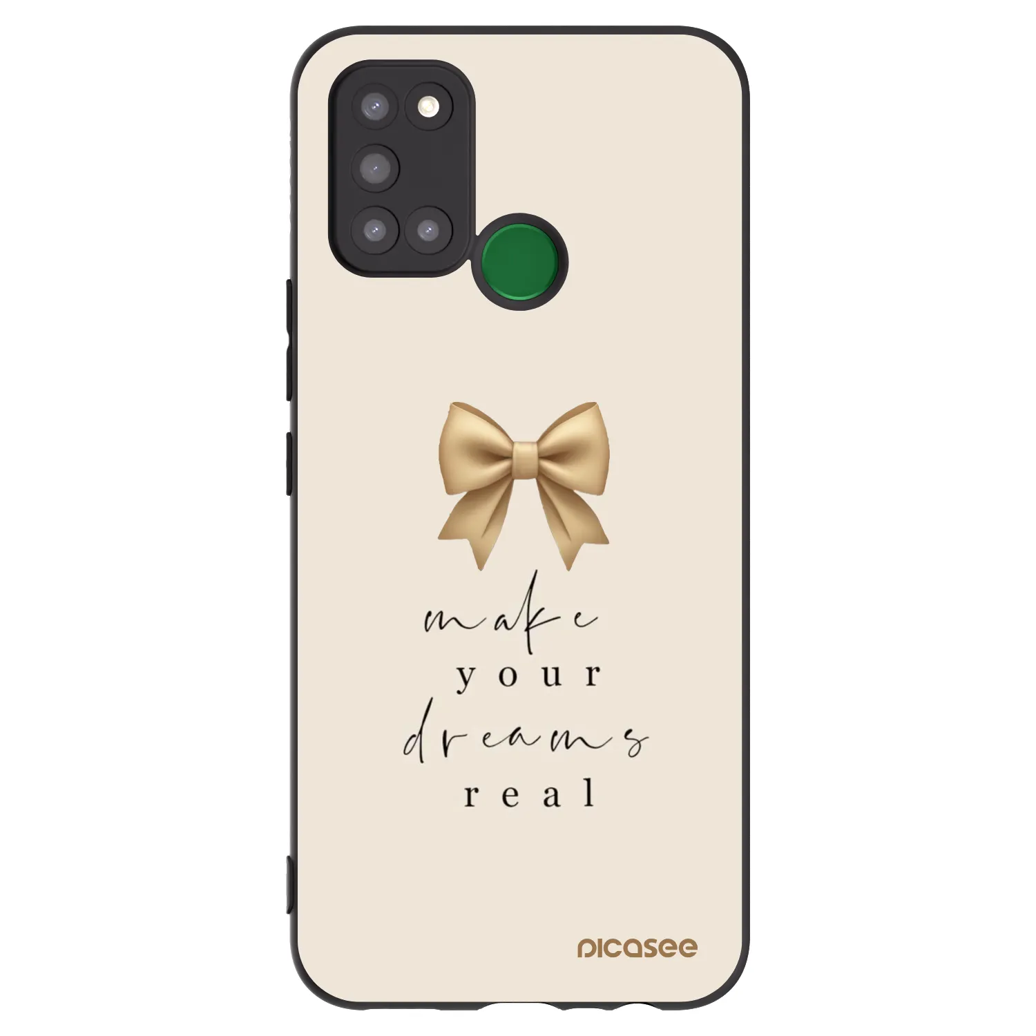 Picasee silikónový čierny obal pre Realme 7i - Golden Dream