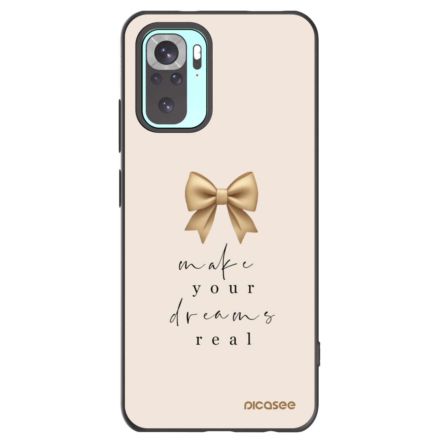 Picasee silikónový čierny obal pre Xiaomi Redmi Note 10 Pro - Golden Dream