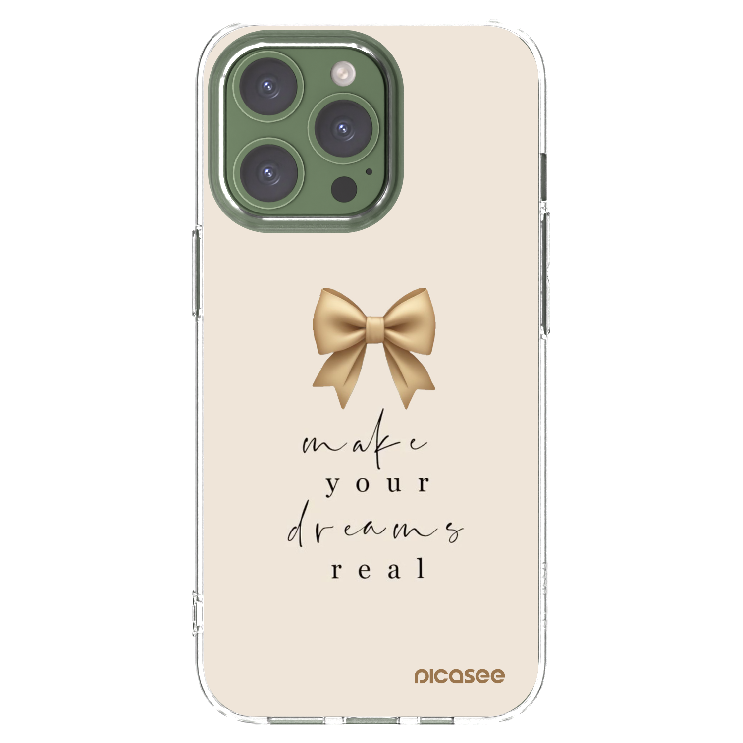 Picasee silikónový prehľadný obal pre Apple iPhone 13 Pro - Golden Dream