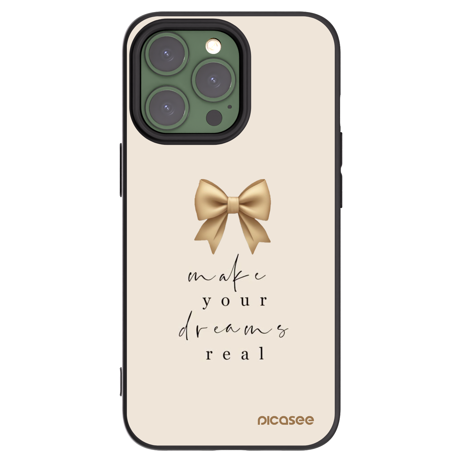 Picasee silikónový čierny obal pre Apple iPhone 13 Pro - Golden Dream