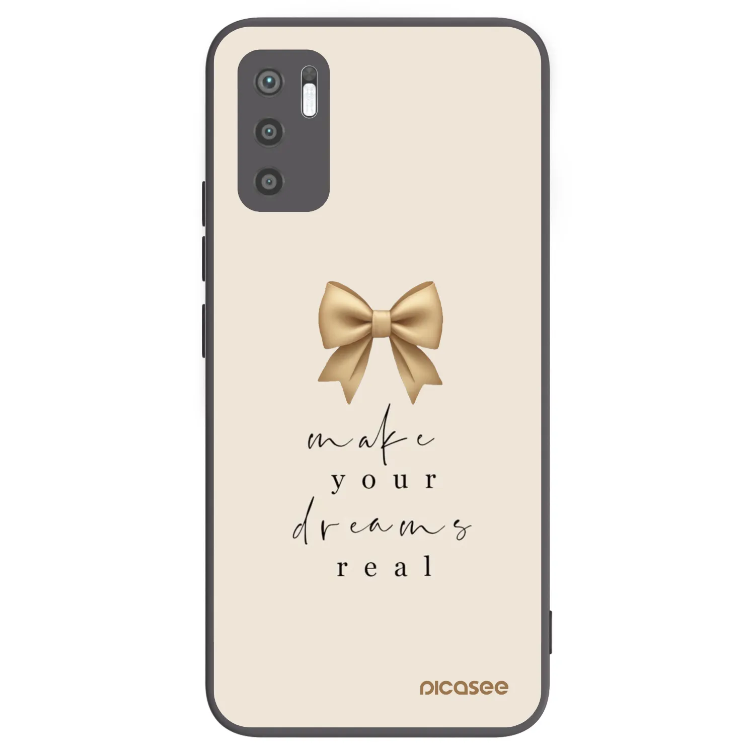 Picasee silikónový čierny obal pre Xiaomi Redmi Note 10 5G - Golden Dream