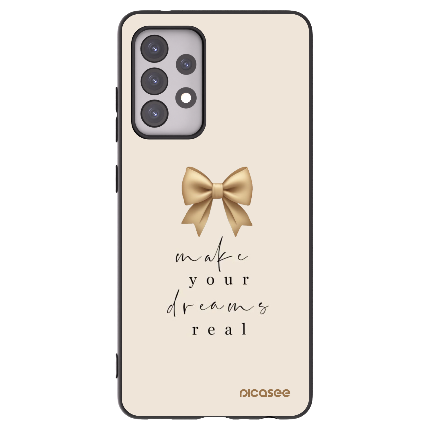 Picasee silikónový čierny obal pre Samsung Galaxy A52s 5G A528B - Golden Dream