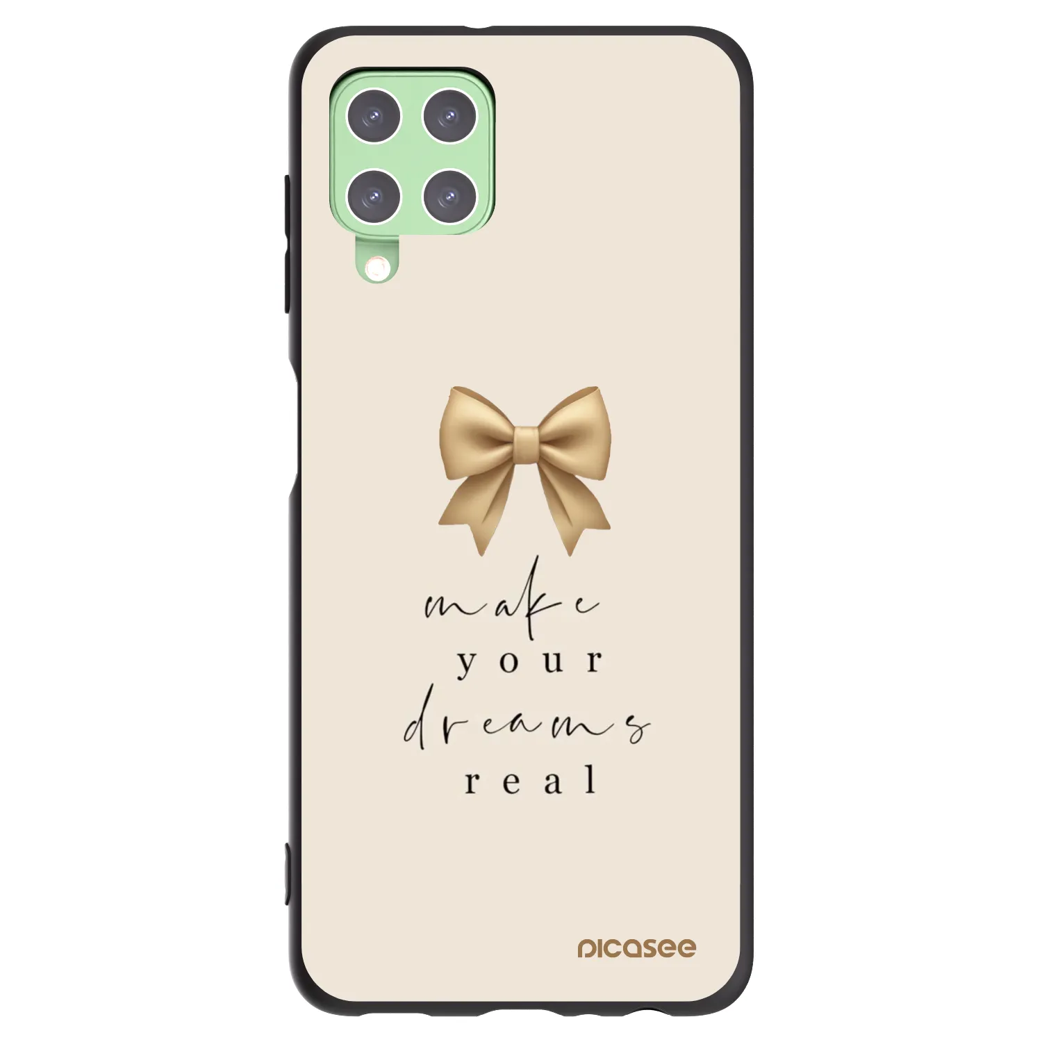 Picasee silikónový čierny obal pre Samsung Galaxy A22 A225F 4G - Golden Dream