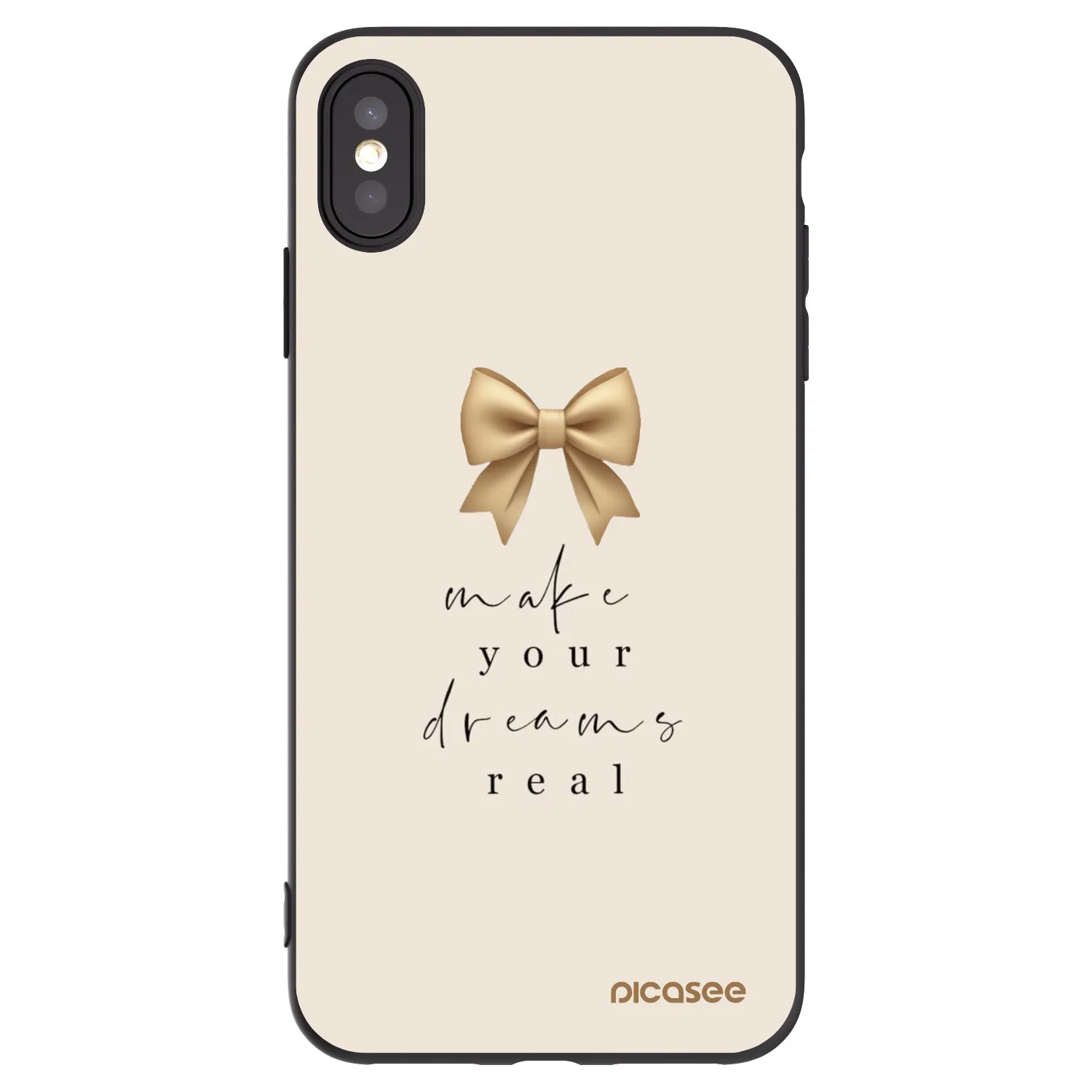Picasee silikónový čierny obal pre Apple iPhone XS Max - Golden Dream