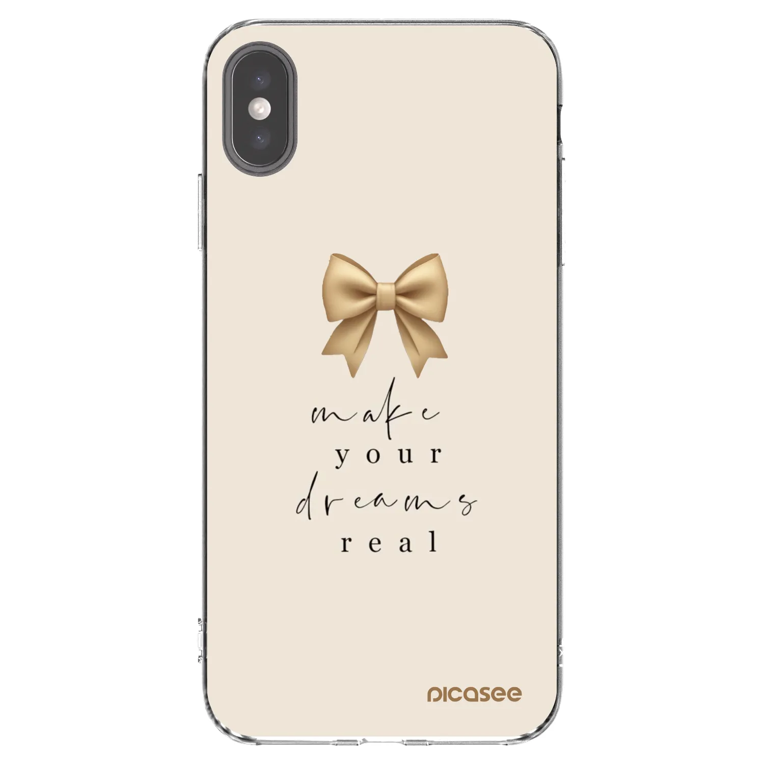 Picasee silikónový prehľadný obal pre Apple iPhone XS Max - Golden Dream