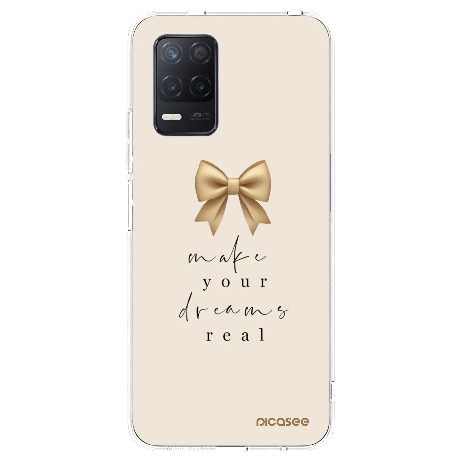 Picasee silikónový prehľadný obal pre Realme 8 5G - Golden Dream
