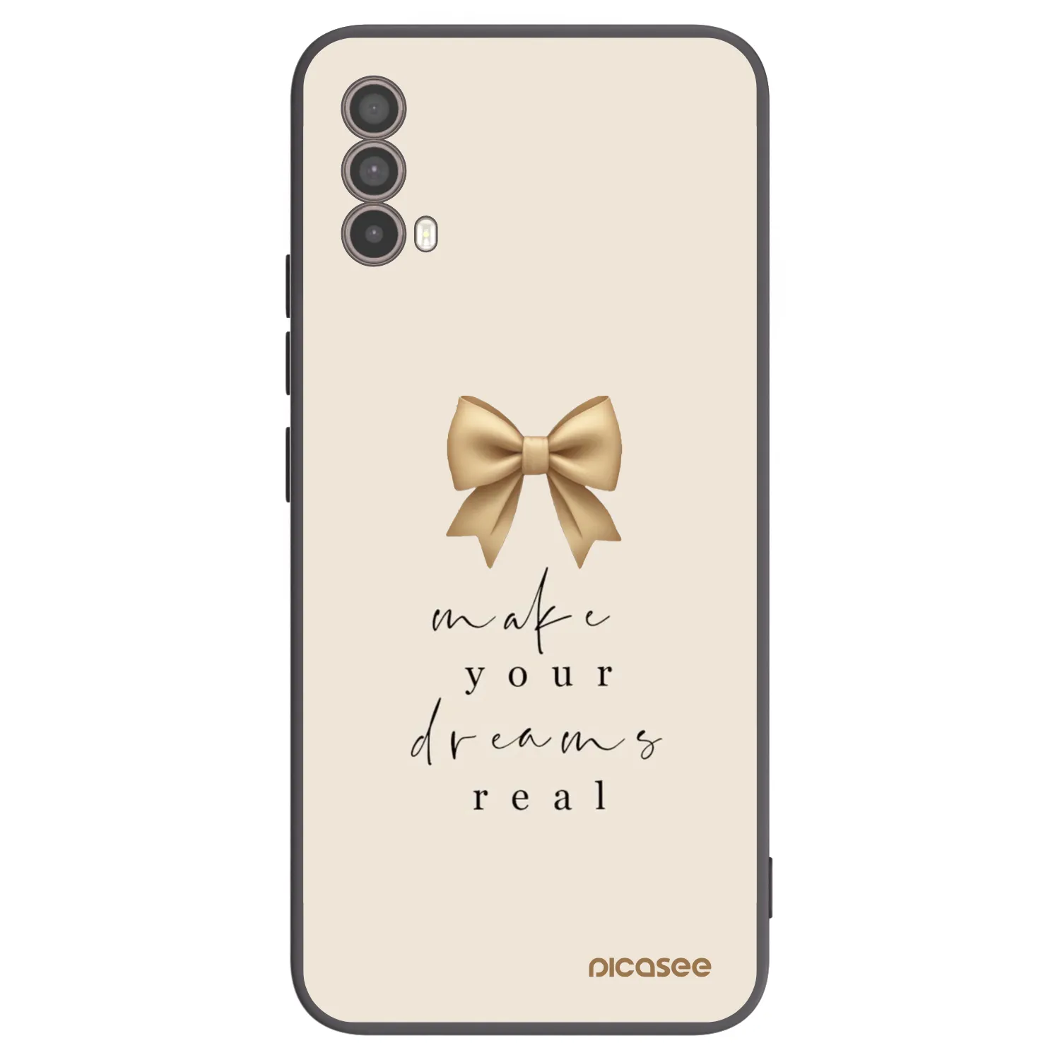 Picasee silikónový čierny obal pre Motorola Moto E40 - Golden Dream