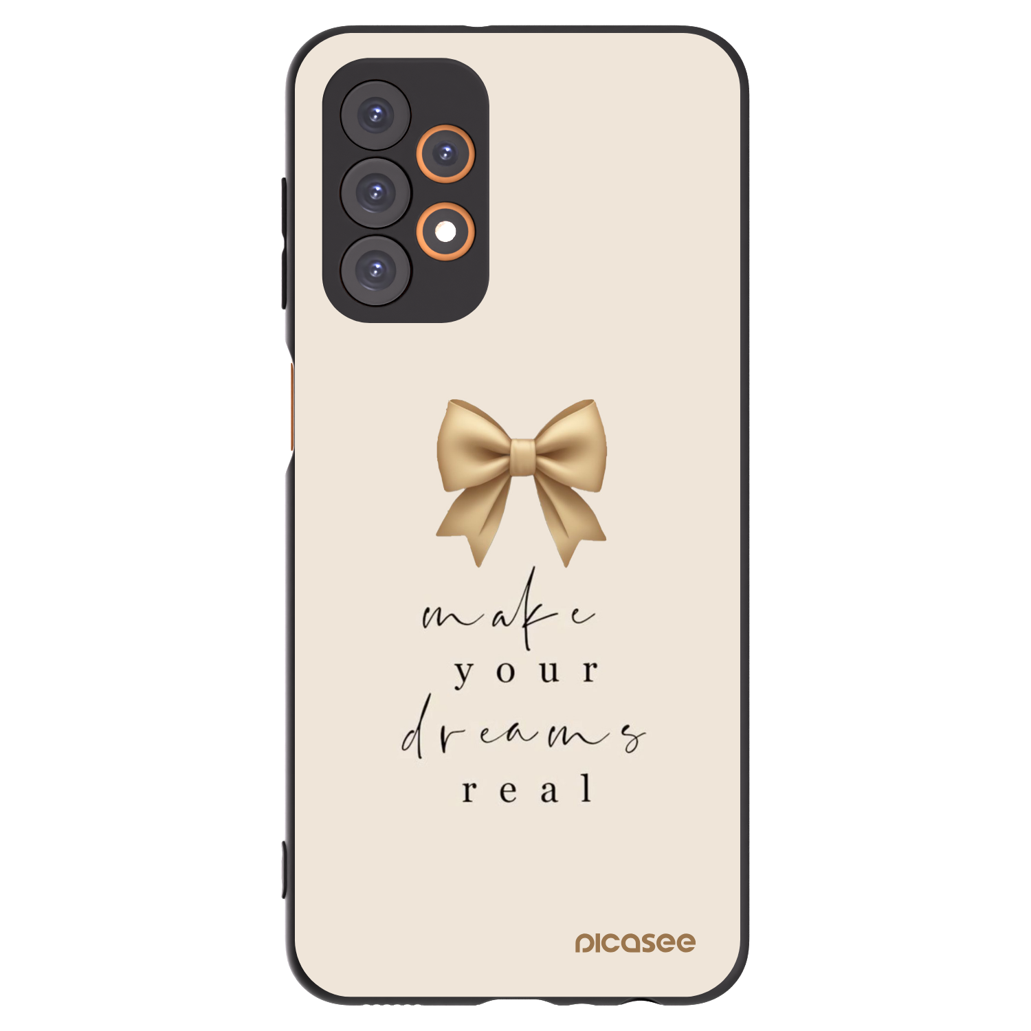 Picasee silikónový čierny obal pre Samsung Galaxy A23 A235F 4G - Golden Dream