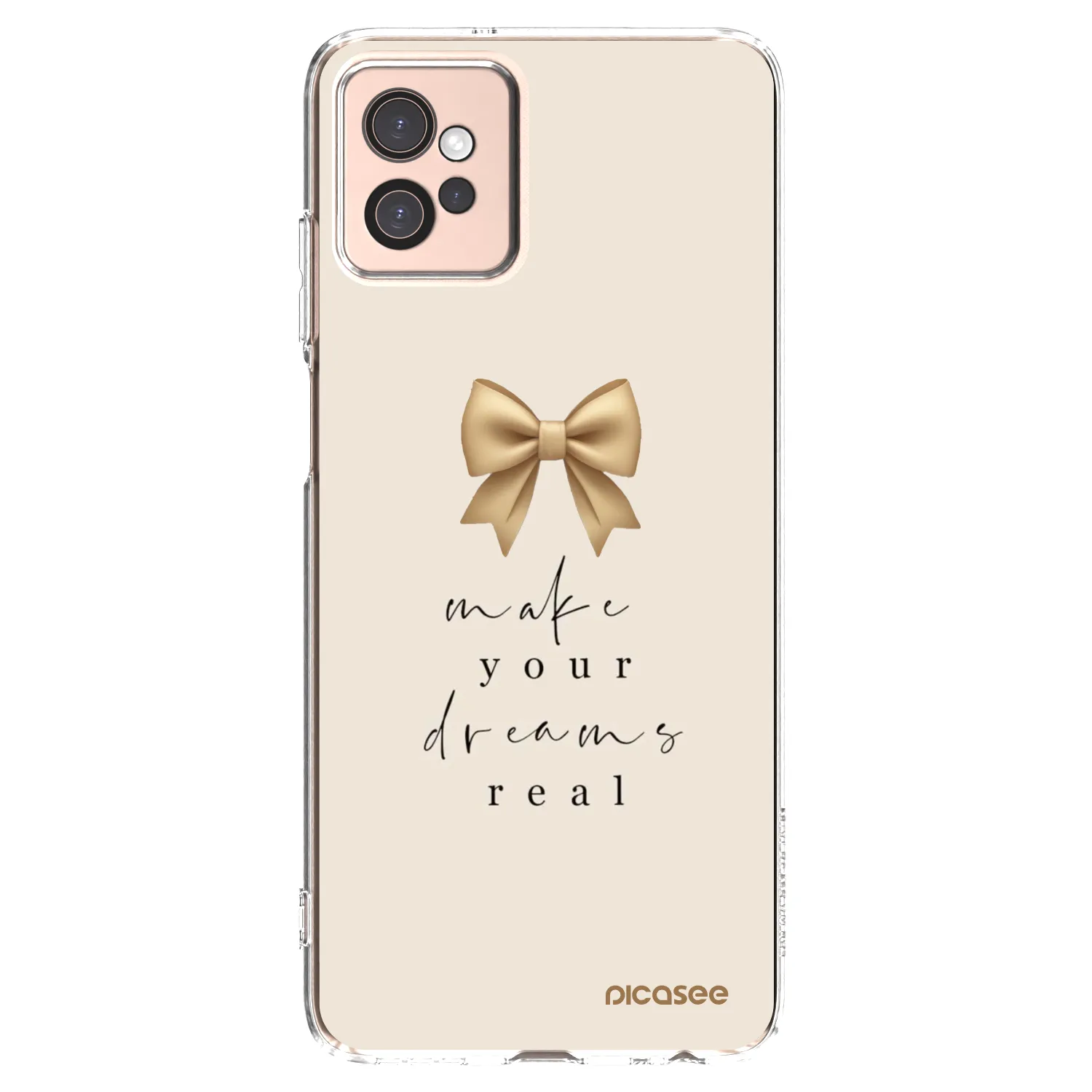 Silikónový prehľadný obal pre Motorola Moto G32 - Golden Dream