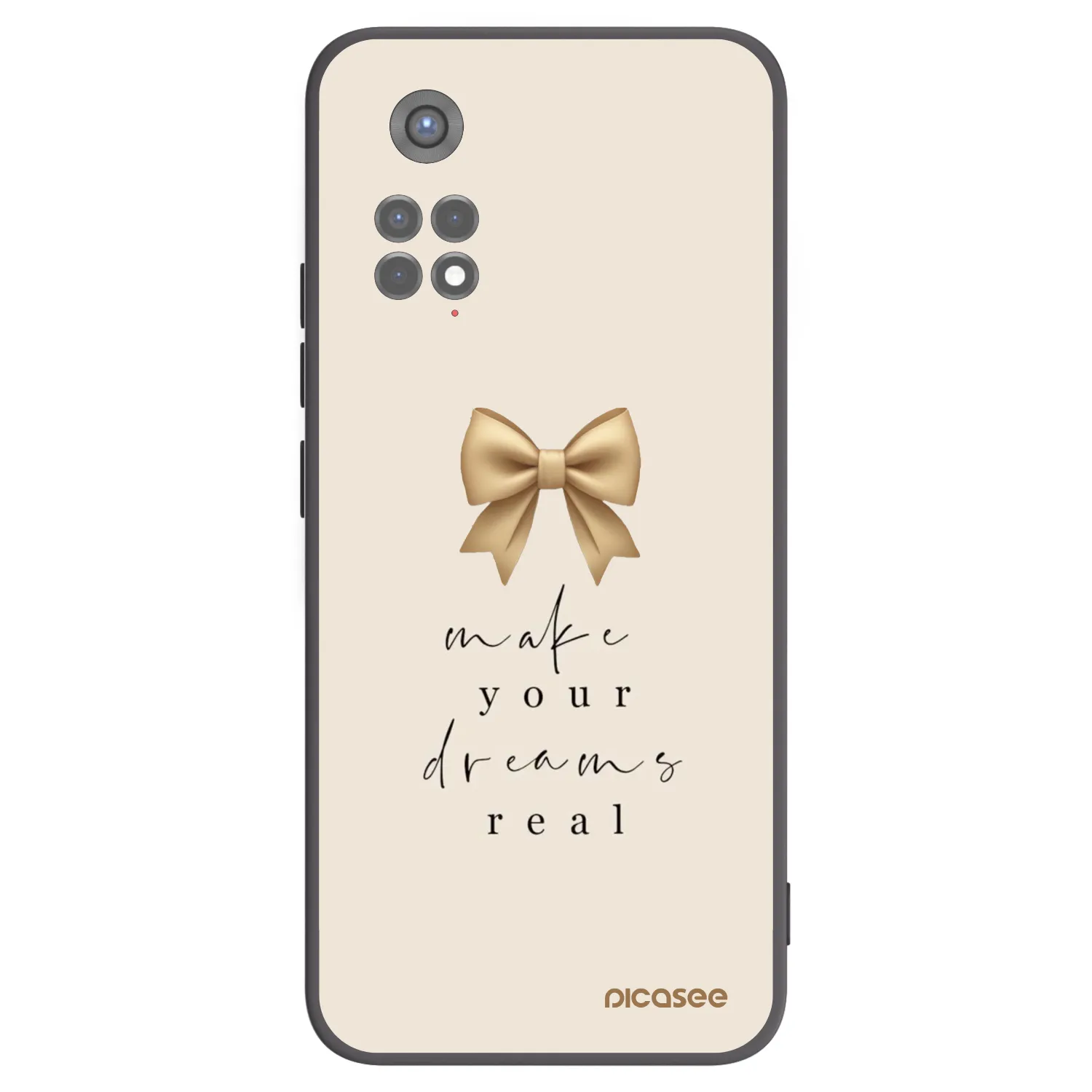 Picasee silikónový čierny obal pre Xiaomi Redmi Note 11S 5G - Golden Dream