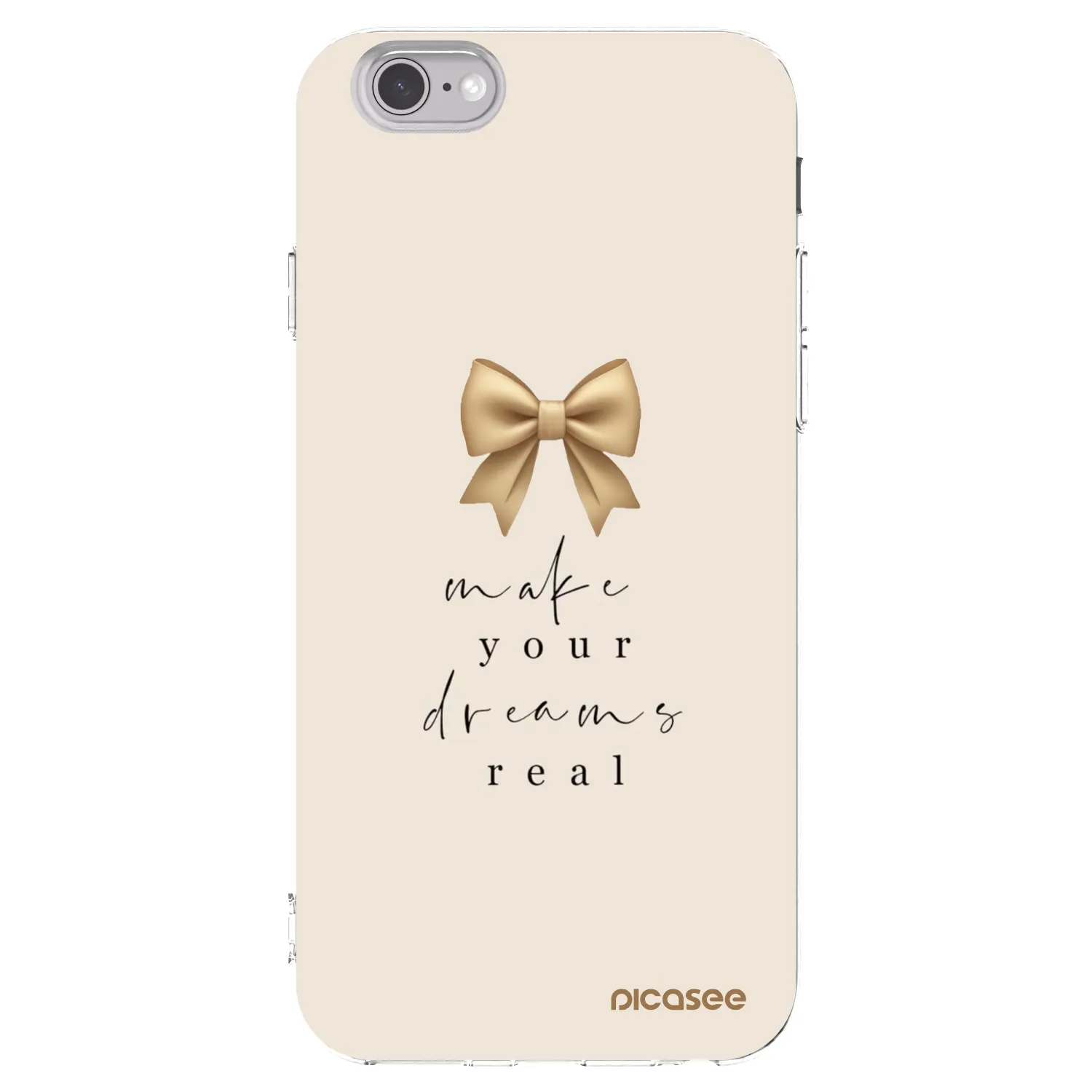 Picasee silikónový prehľadný obal pre Apple iPhone 6/6S - Golden Dream