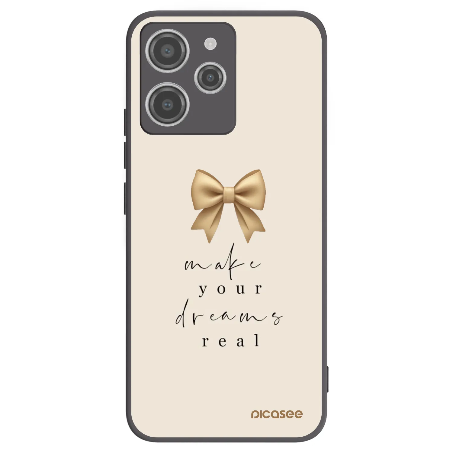 Silikónový čierny obal pre Xiaomi Redmi 12 4G - Golden Dream