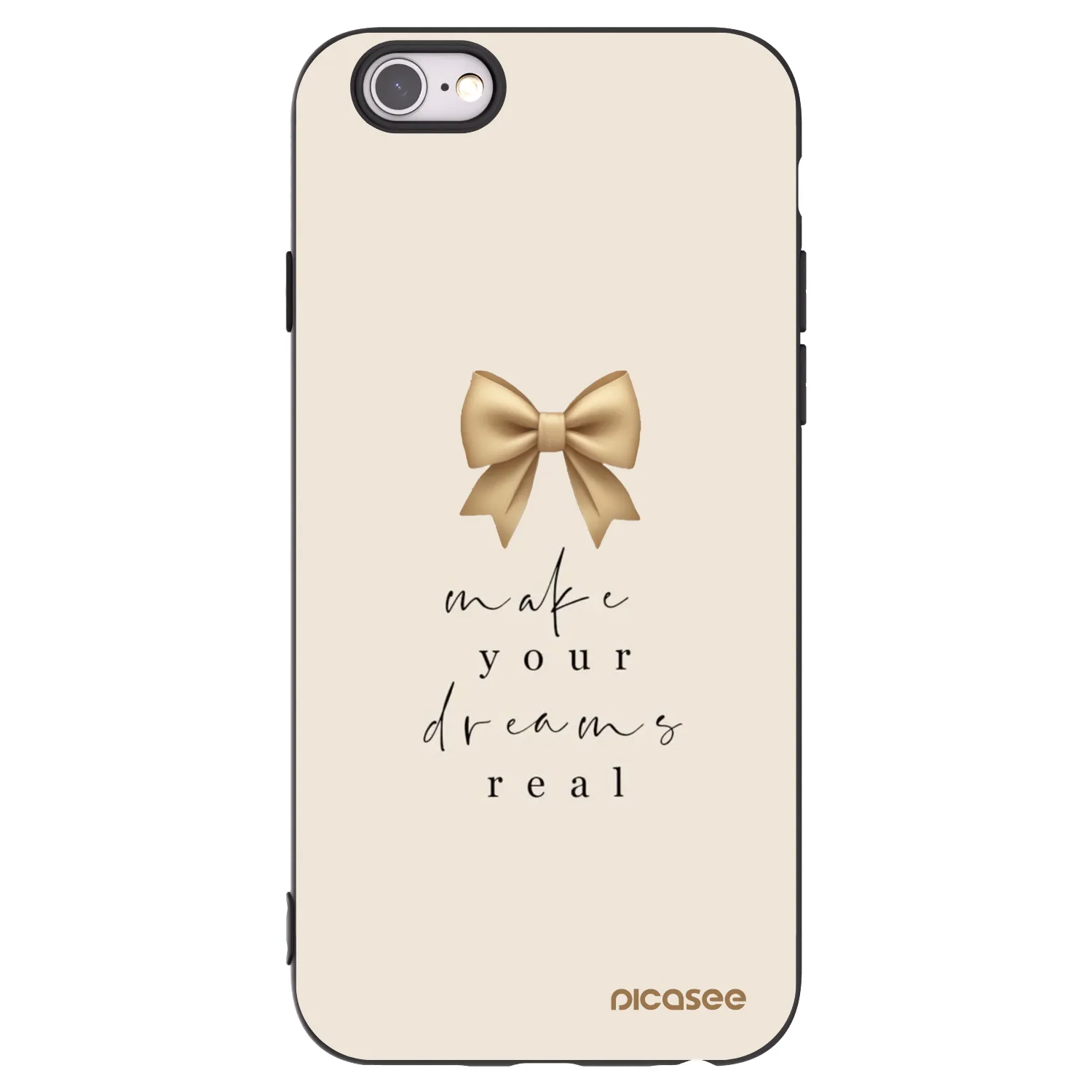 Picasee silikónový čierny obal pre Apple iPhone 6/6S - Golden Dream
