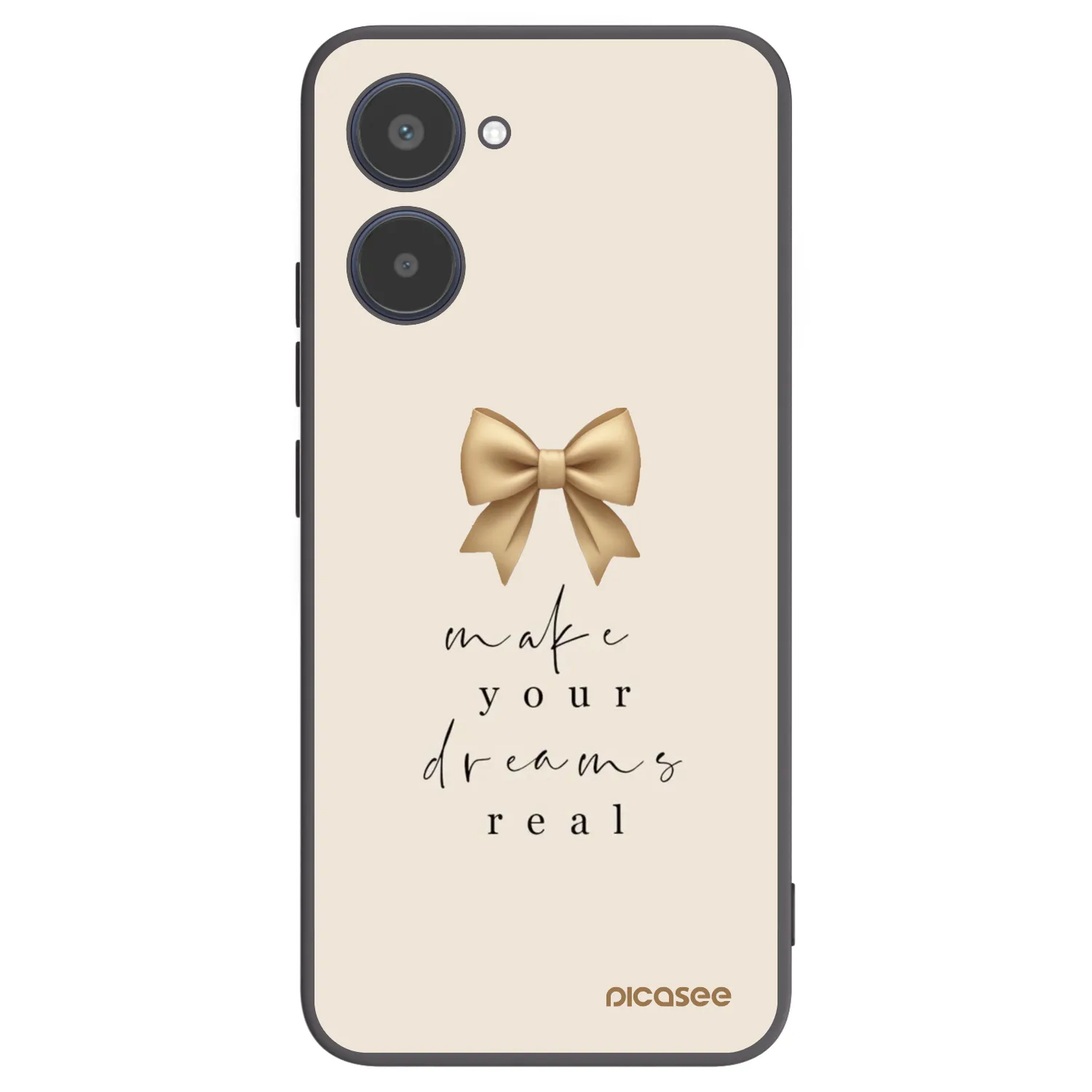 Picasee silikónový čierny obal pre Realme 10 4G - Golden Dream