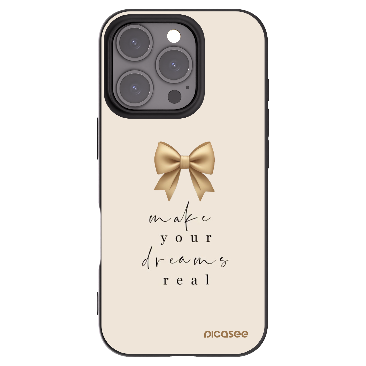 Picasee silikónový čierny obal pre Apple iPhone 16 Pro - Golden Dream