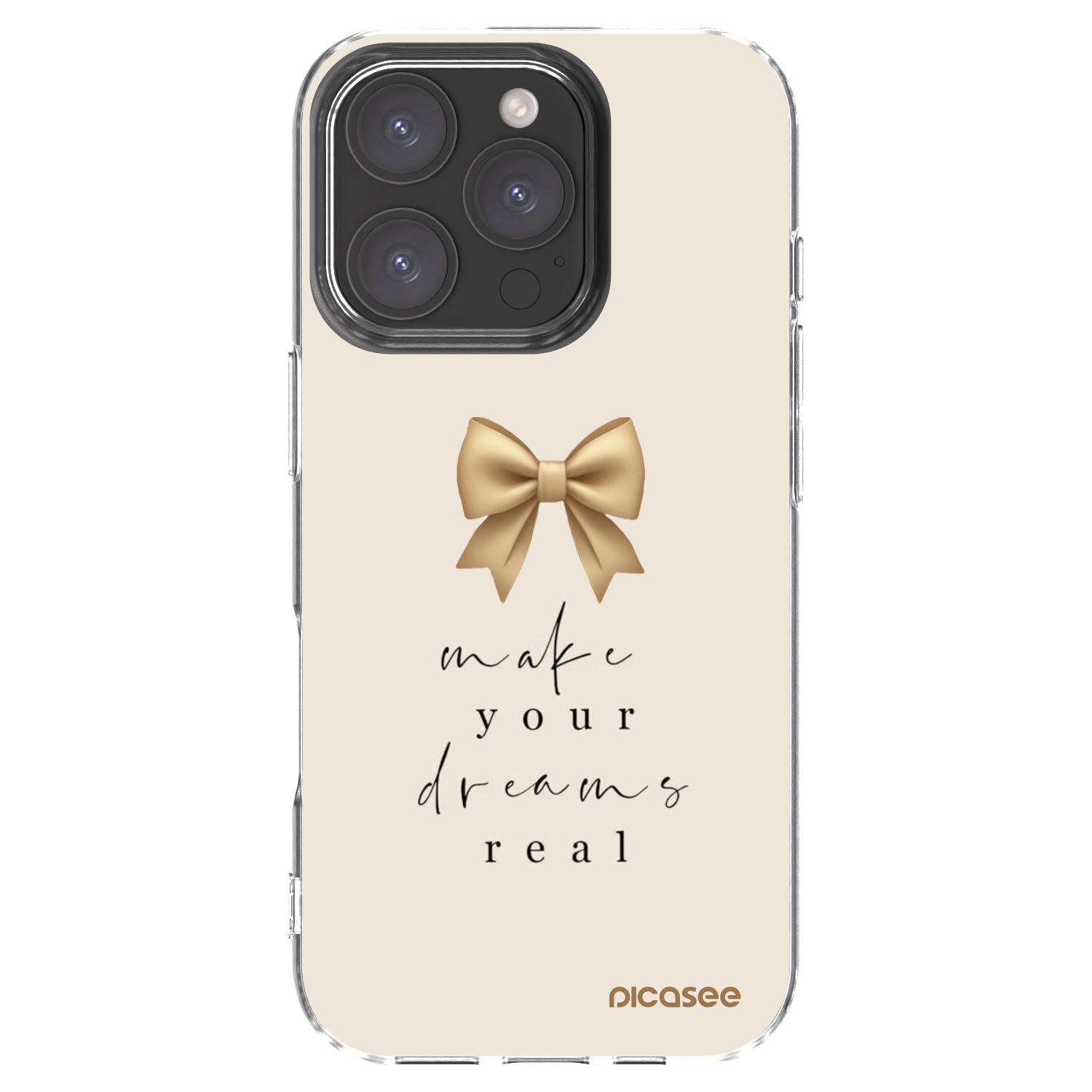 Picasee silikónový prehľadný obal pre Apple iPhone 16 Pro - Golden Dream