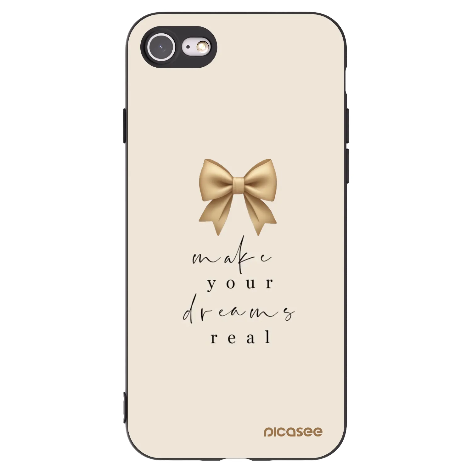 Picasee silikónový čierny obal pre Apple iPhone 8 - Golden Dream