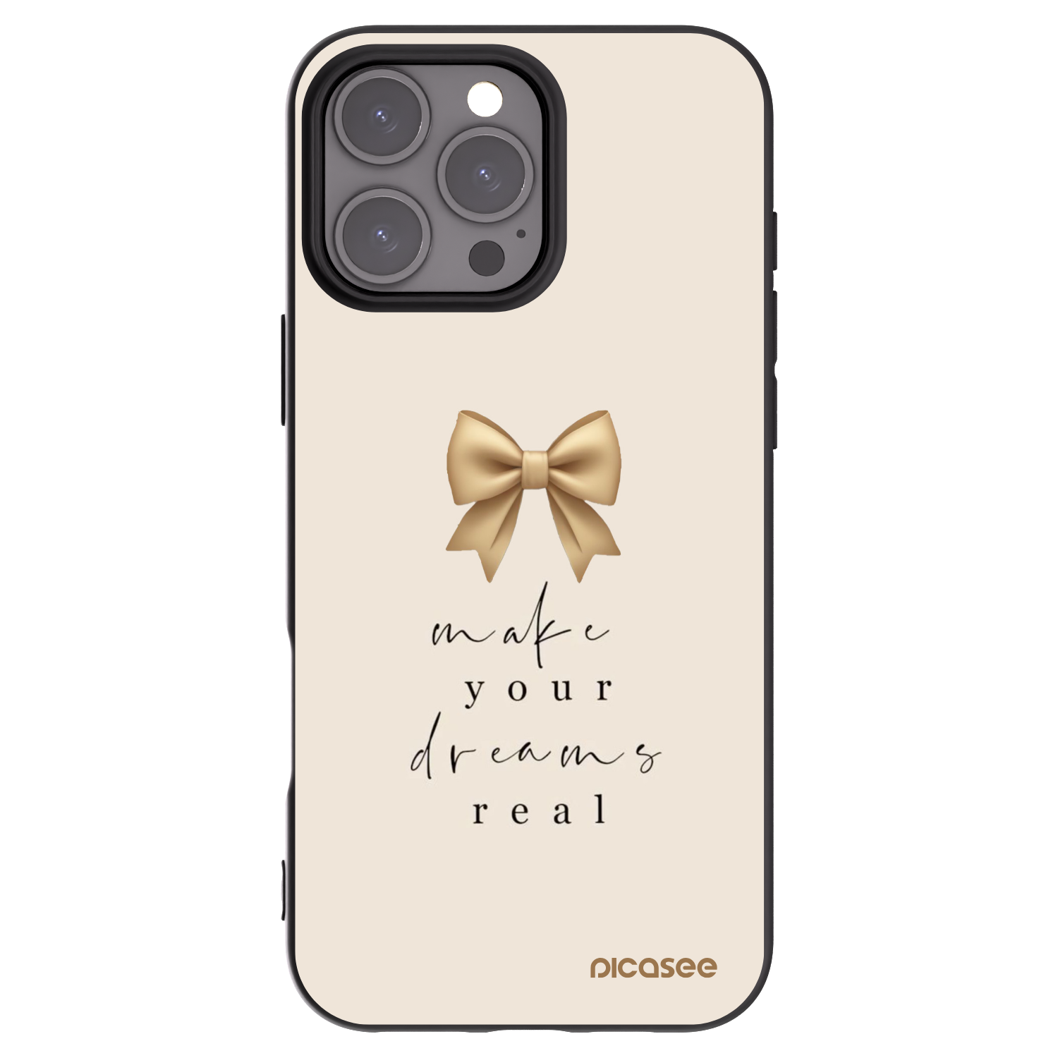 Picasee silikónový čierny obal pre Apple iPhone 16 Pro Max - Golden Dream