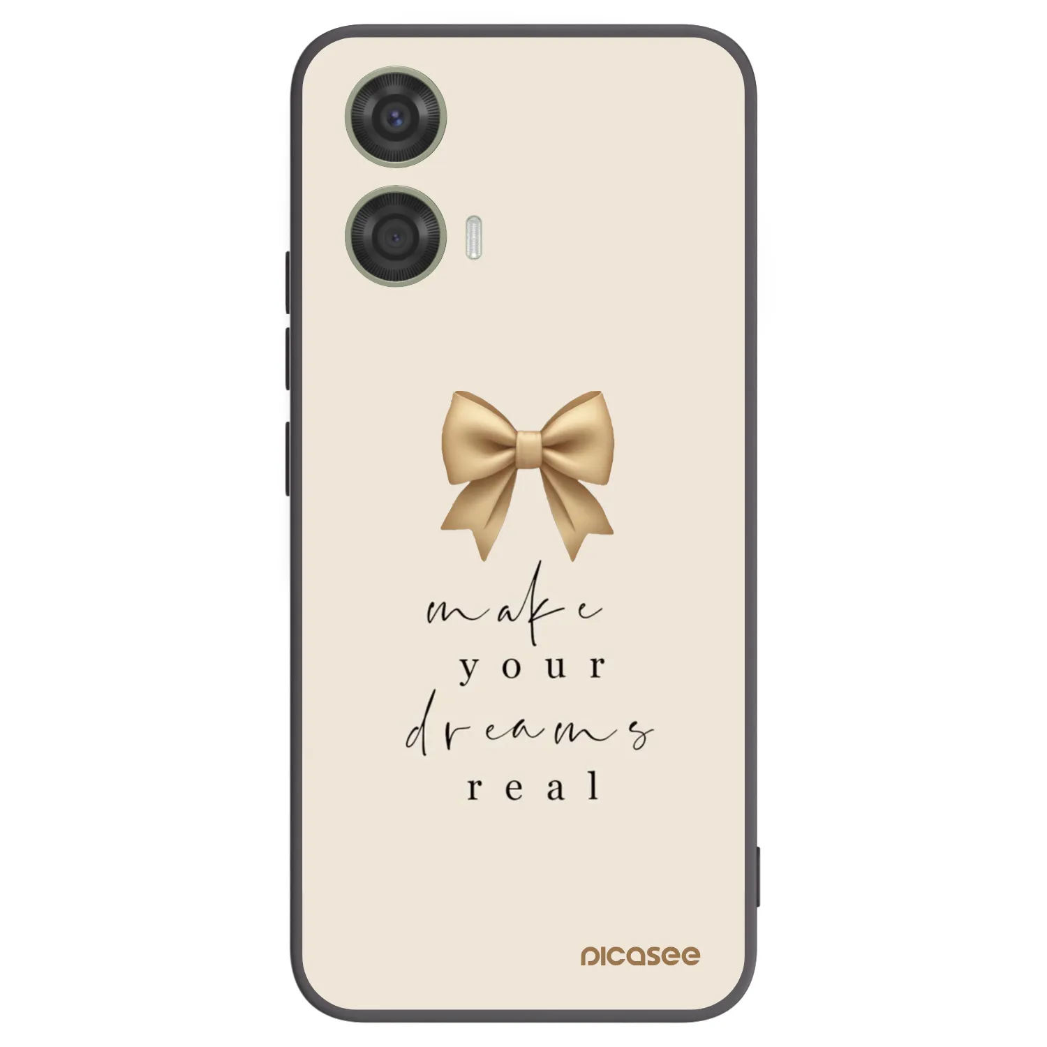 Picasee silikónový čierny obal pre Motorola Moto G24 - Golden Dream