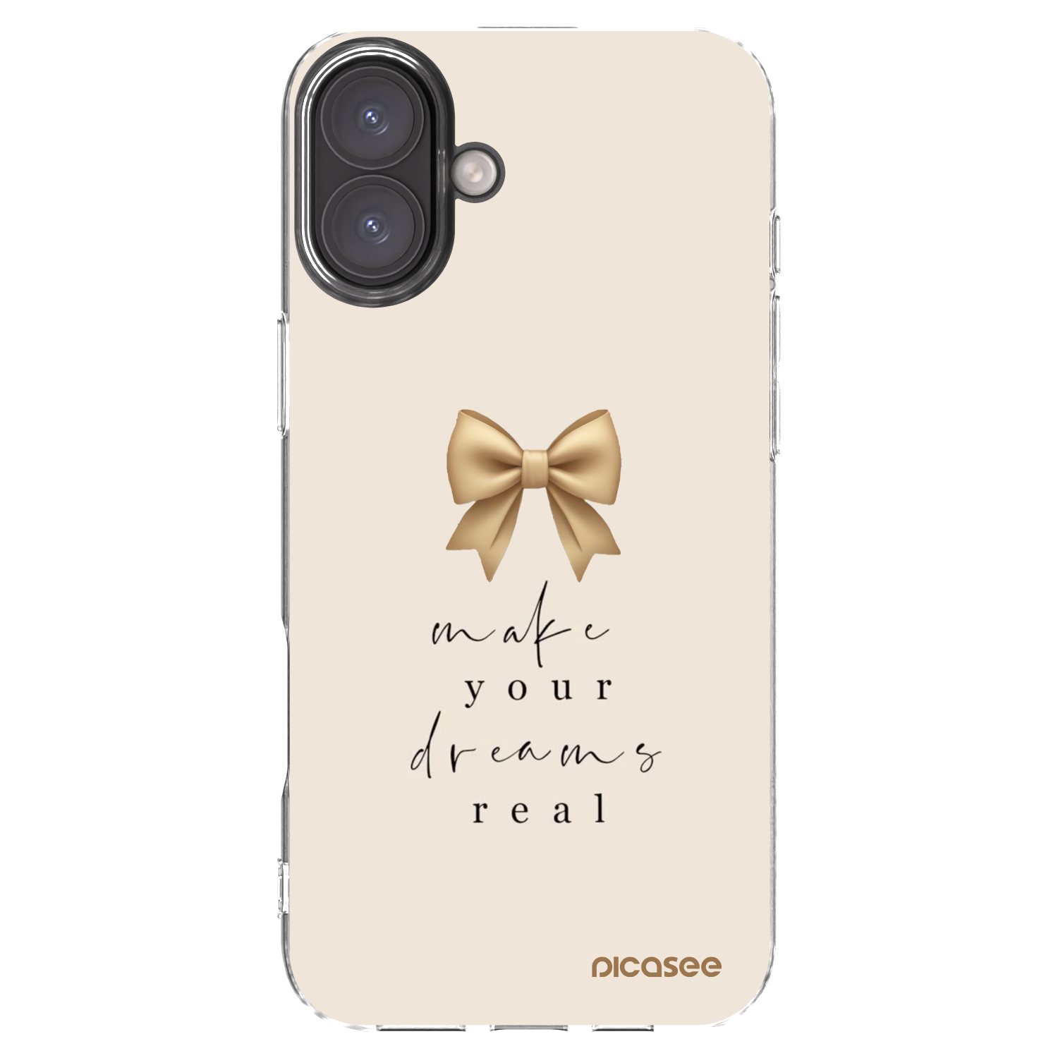 Picasee silikónový prehľadný obal pre Apple iPhone 16 Plus - Golden Dream