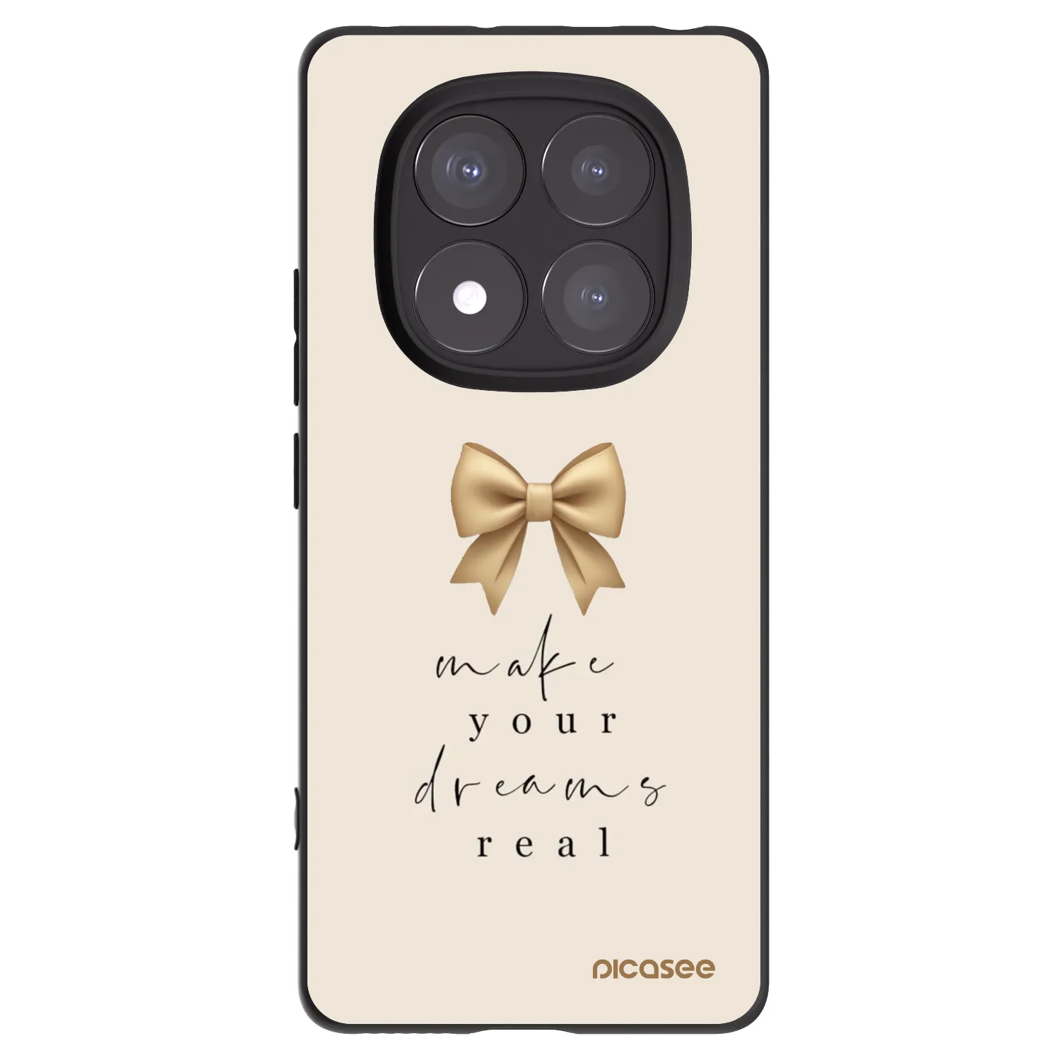 Picasee silikónový čierny obal pre Xiaomi Redmi Note 14 Pro+ 5G - Golden Dream