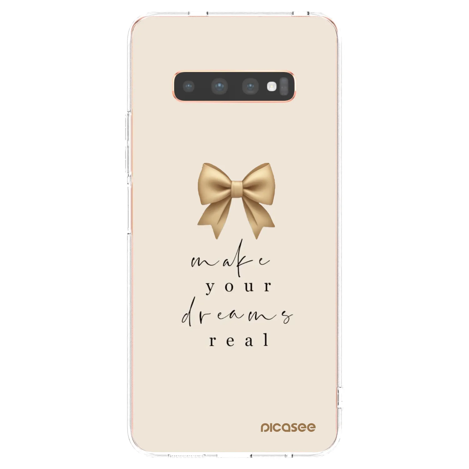 Picasee silikónový prehľadný obal pre Samsung Galaxy S10 Plus G975 - Golden Dream