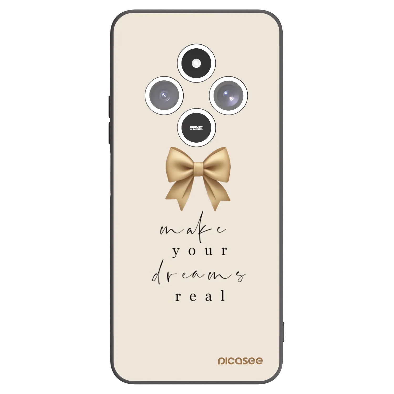 Picasee silikónový čierny obal pre Xiaomi Redmi 14C - Golden Dream