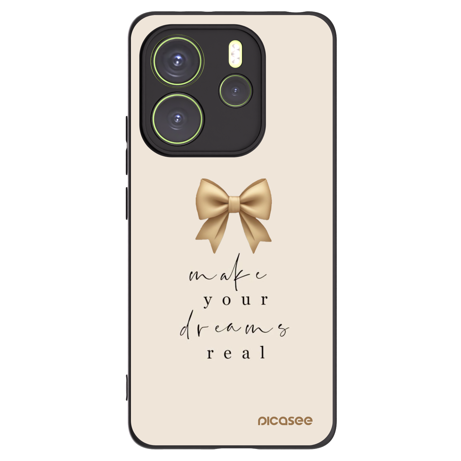 Picasee silikónový čierny obal pre Xiaomi Redmi Note 14 4G - Golden Dream
