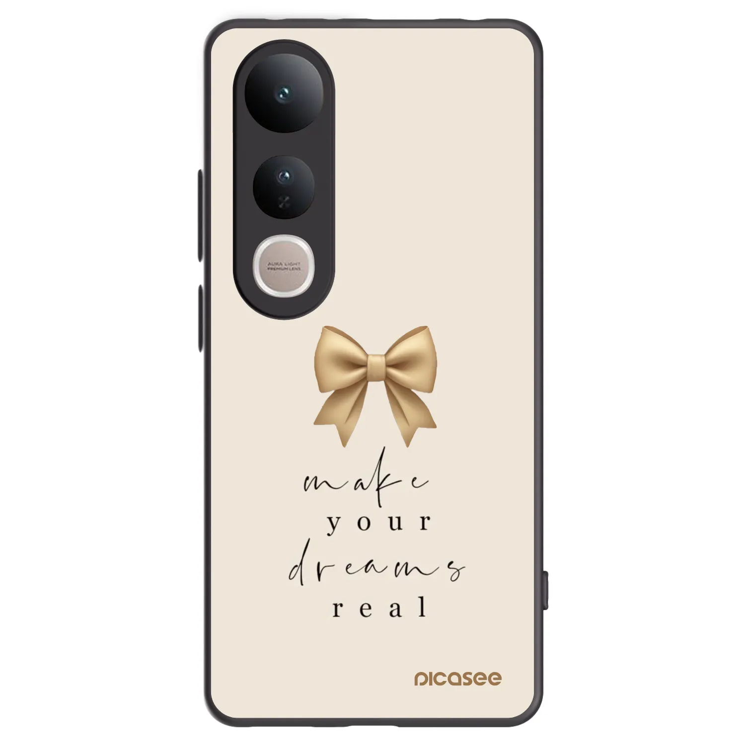 Picasee silikónový čierny obal pre Vivo V50 Lite 5G - Golden Dream
