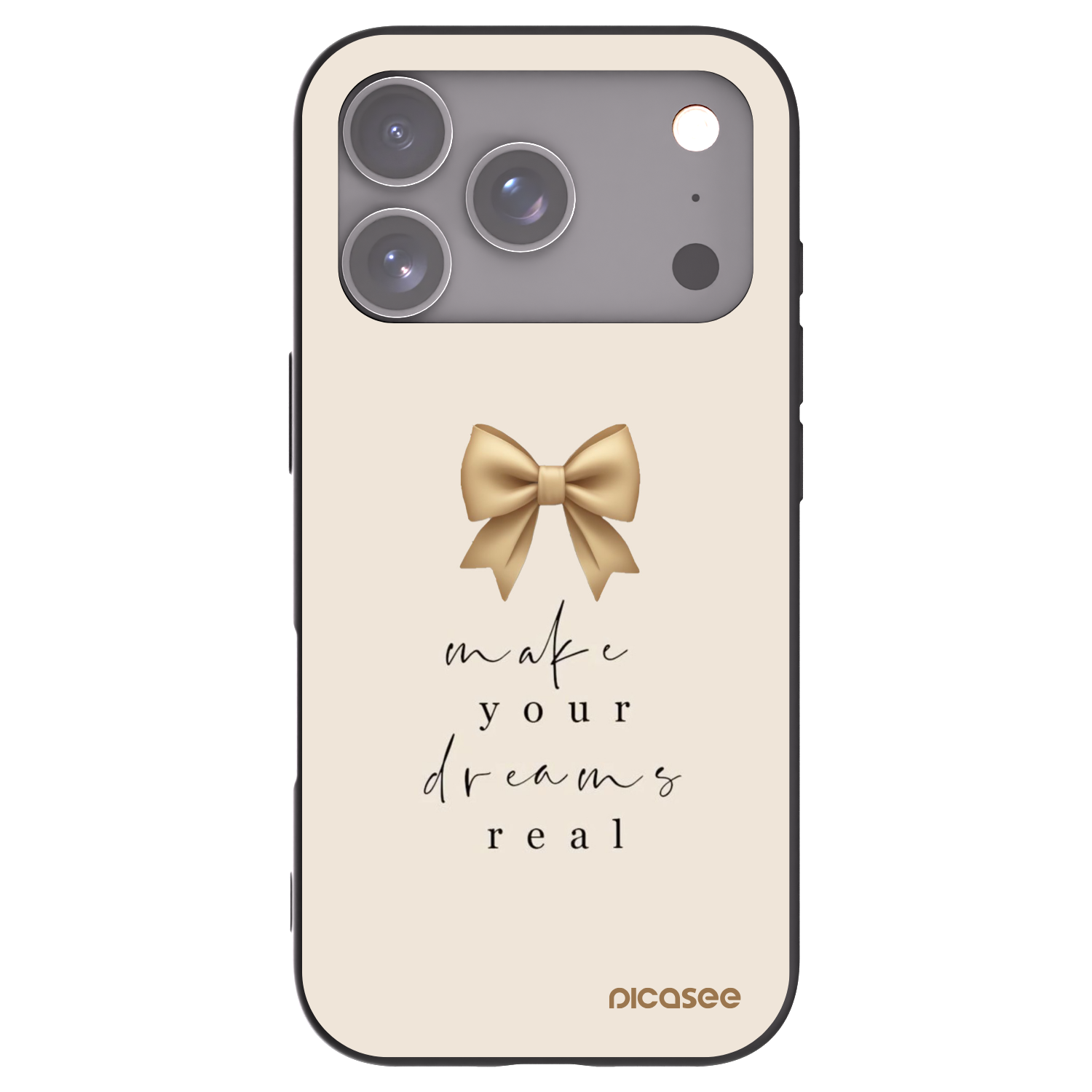 Picasee silikónový čierny obal pre Apple iPhone 17 Pro - Golden Dream