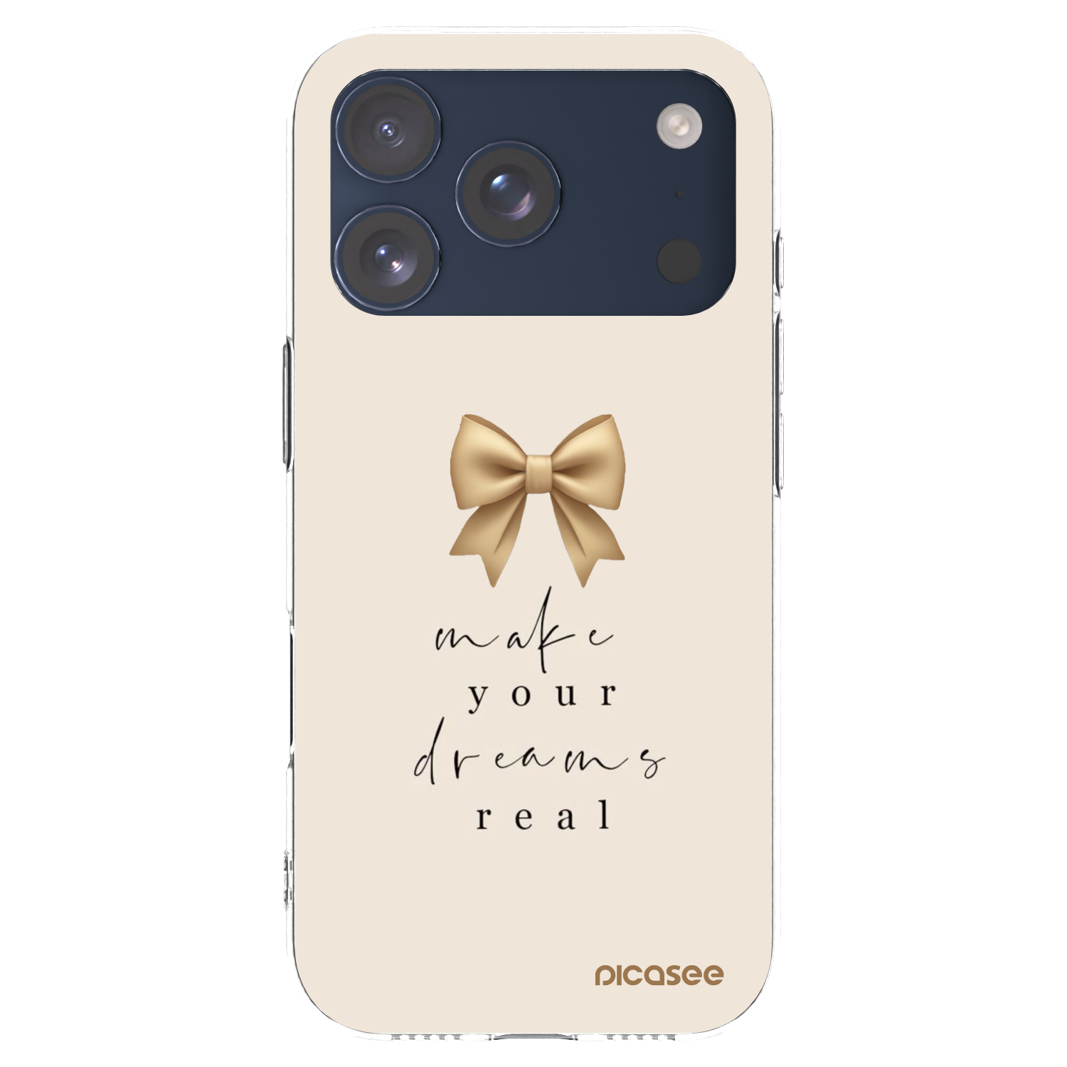 Picasee silikónový prehľadný obal pre Apple iPhone 17 Pro - Golden Dream