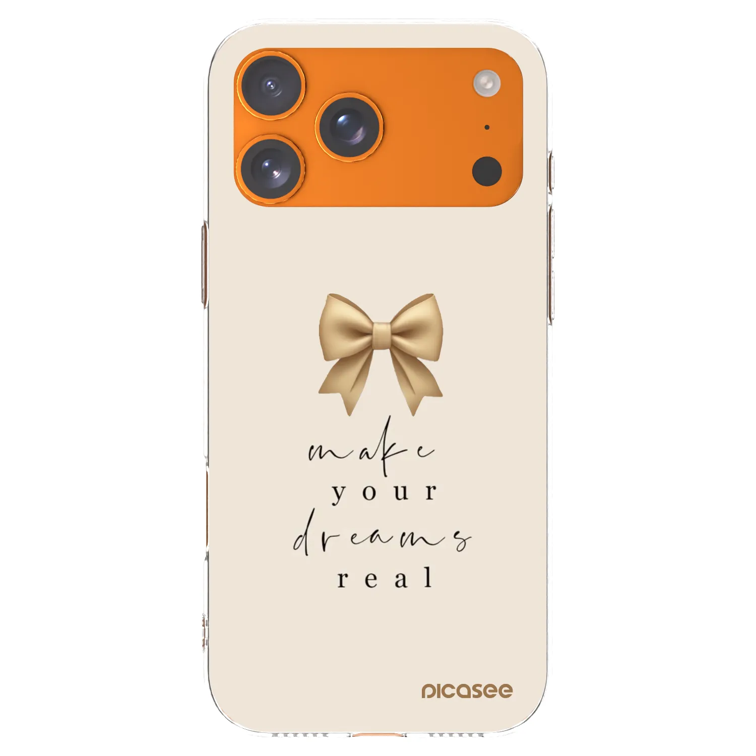 Silikónový prehľadný obal pre Apple iPhone 17 Pro Max - Golden Dream