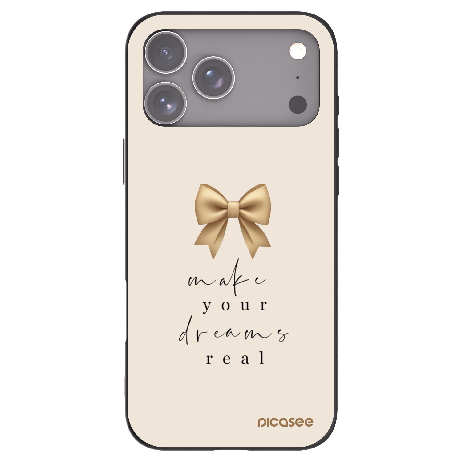 Silikónový čierny obal pre Apple iPhone 17 Pro Max - Golden Dream