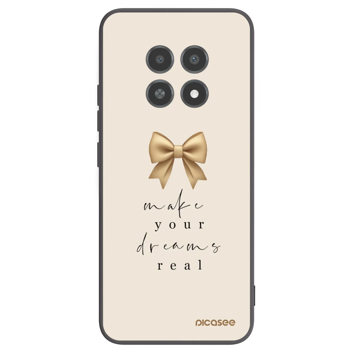 Picasee silikónový čierny obal pre Realme 12X - Golden Dream