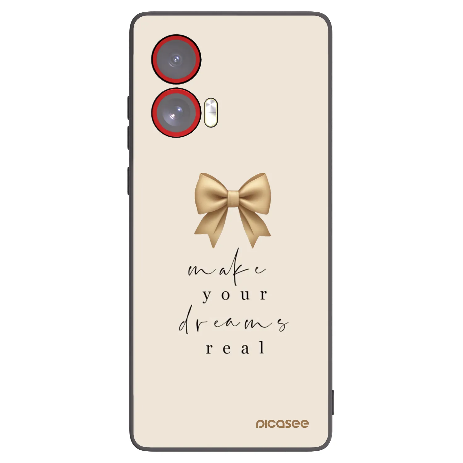 Silikónový čierny obal pre Motorola Edge 50 Fusion - Golden Dream