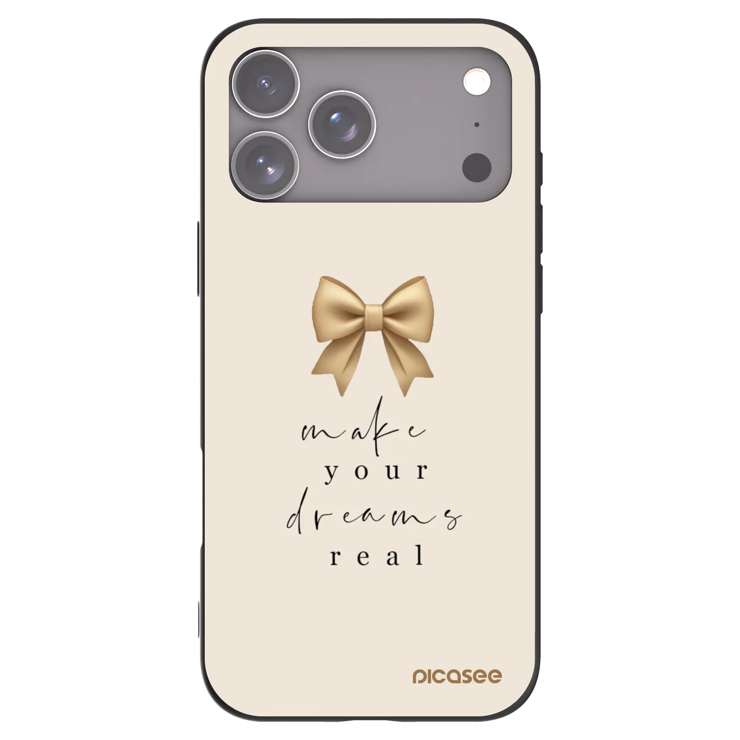Picasee silikónový čierny obal pre Apple iPhone 18 Pro Max - Golden Dream