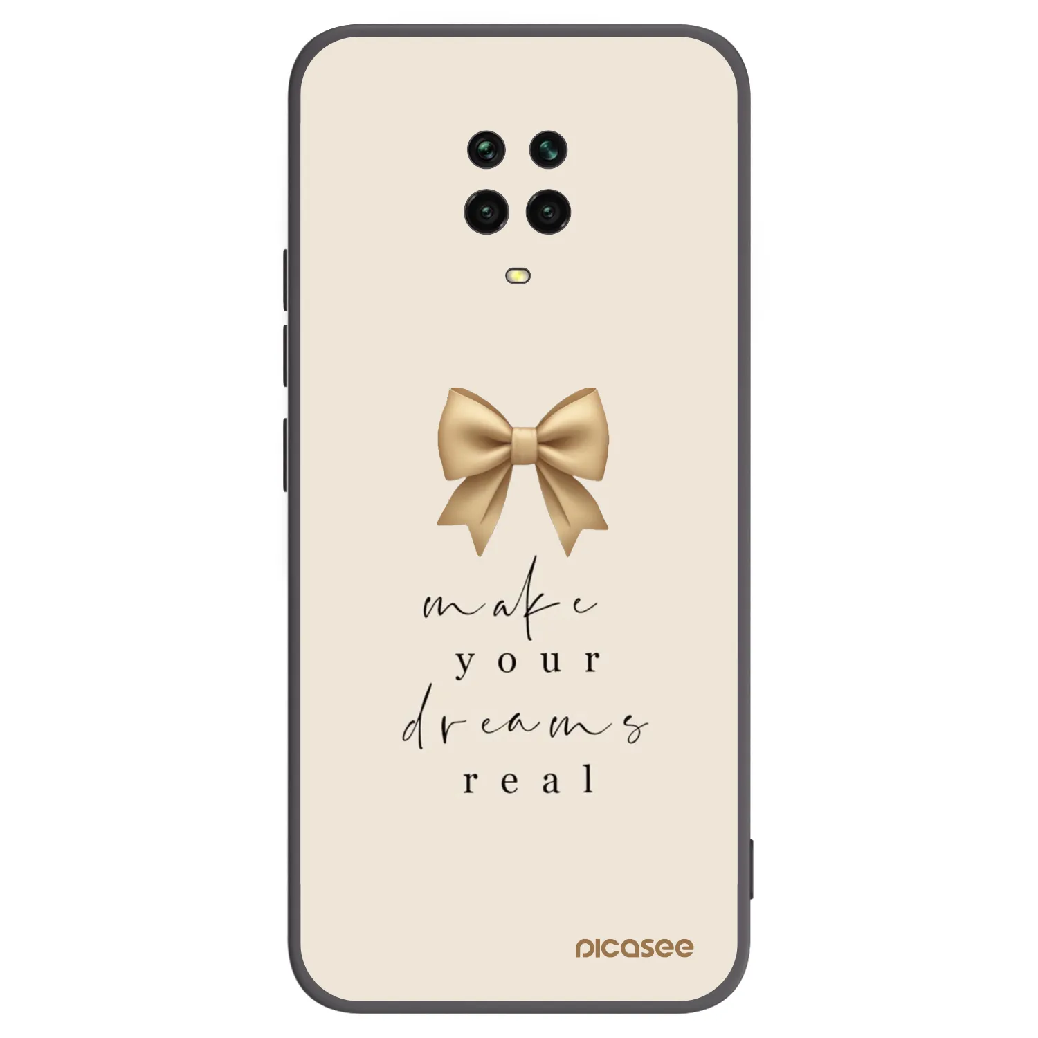 Picasee silikónový čierny obal pre Xiaomi Redmi Note 9 Pro - Golden Dream