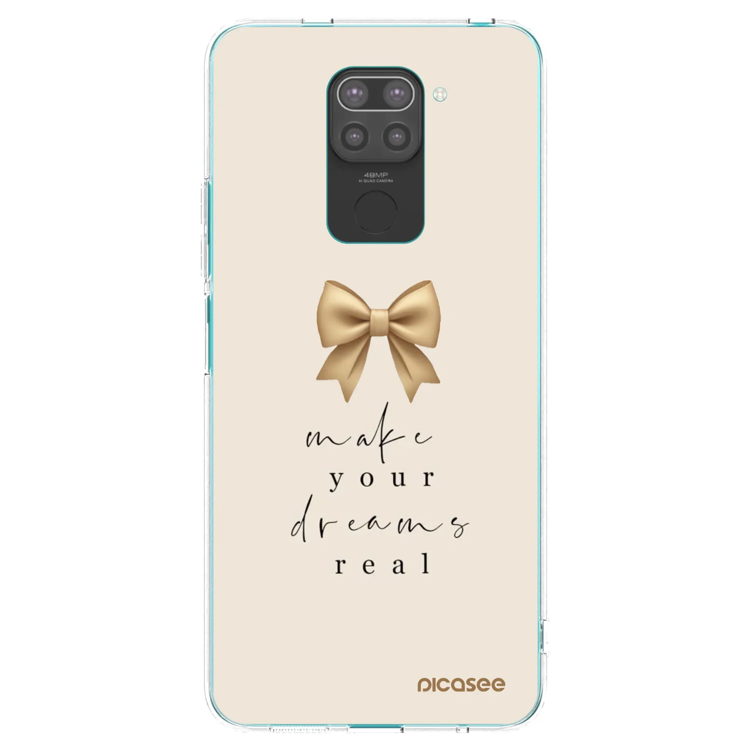 Picasee silikónový čierny obal pre Xiaomi Redmi Note 9 - Golden Dream