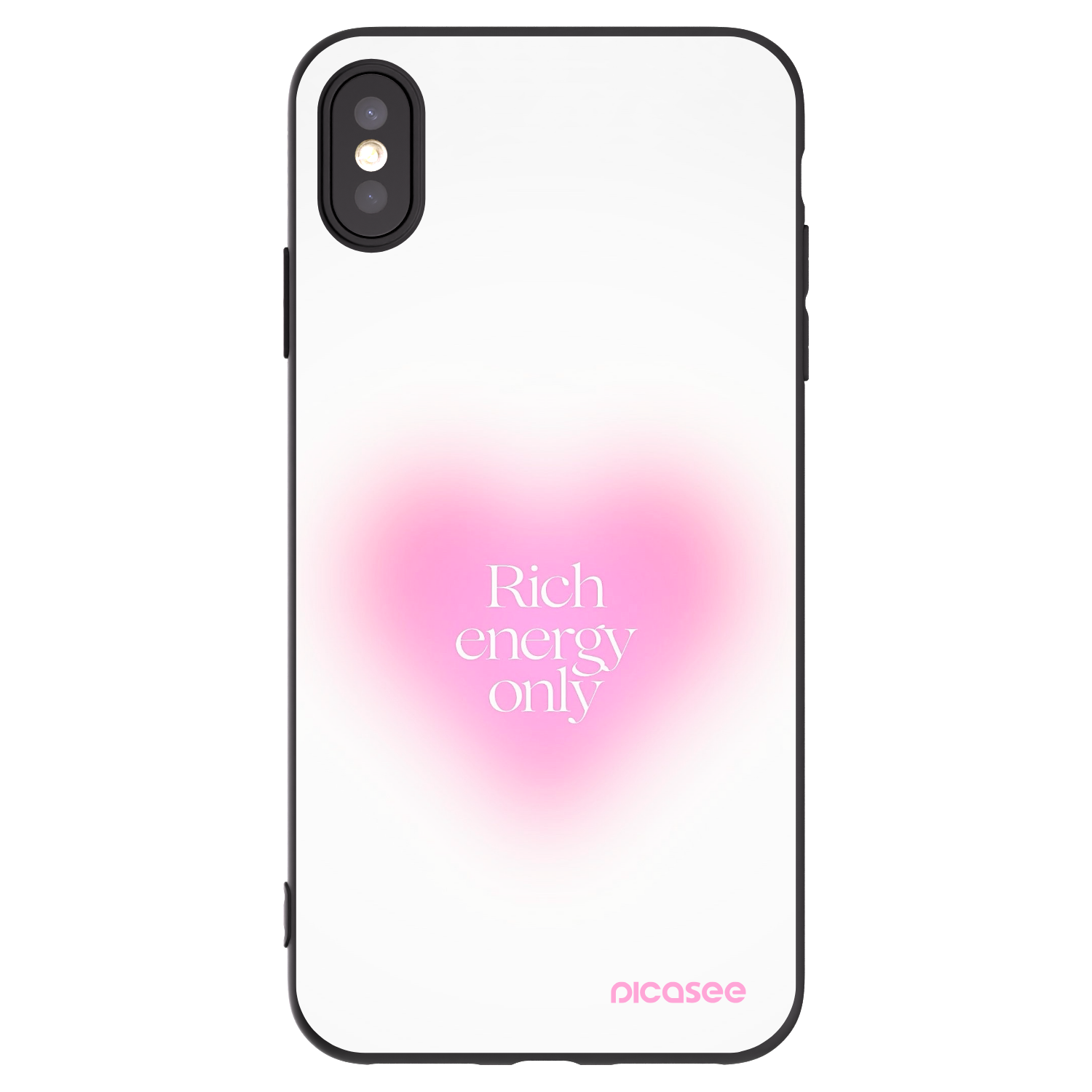 Picasee silikónový čierny obal pre Apple iPhone XS Max - Rich Energy