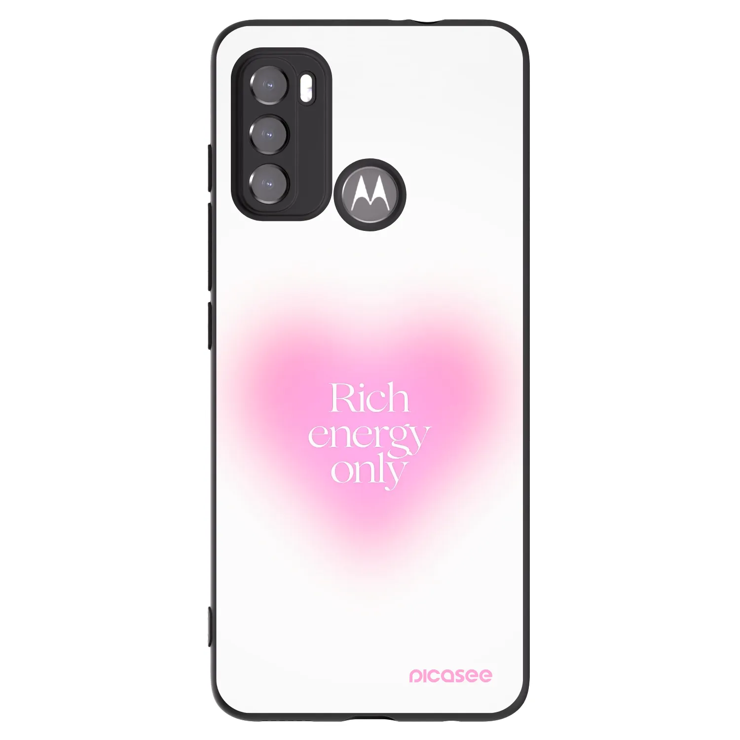 Picasee silikónový čierny obal pre Motorola Moto G60 - Rich Energy