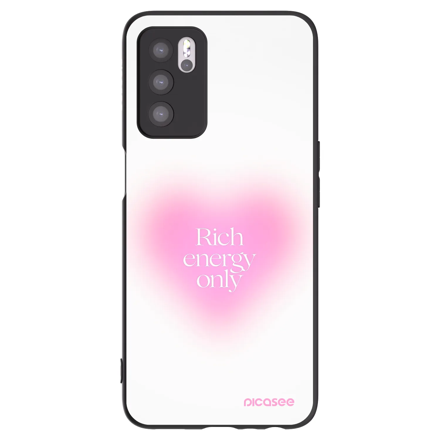 Picasee silikónový čierny obal pre OPPO A16s - Rich Energy
